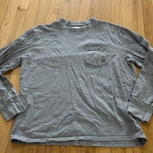 Aime Leon Dore Gray Flower Pocket Cotton Long Sleeve Sz M